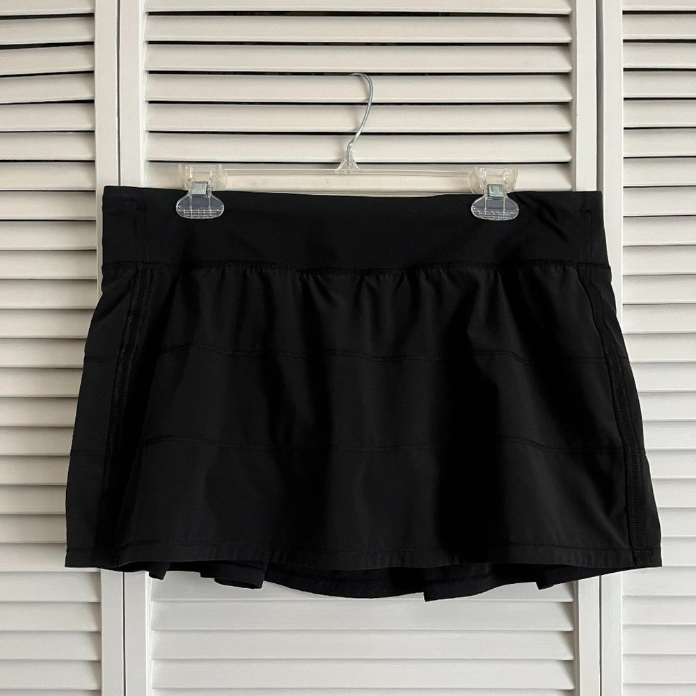 Lululemon Pace Rival Skirt II (Regular) Black size 12